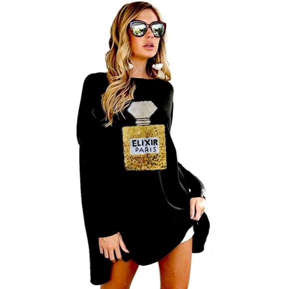 WILD NOMAD Sweaters - Ibiza Tunic Elixir Paris Sequins